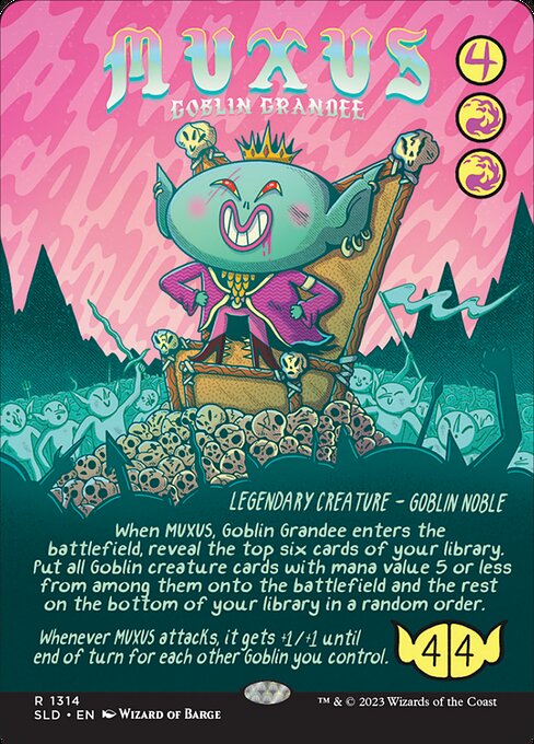 Muxus, Goblin Grandee (1314) [Secret Lair Drop] [Borderless]