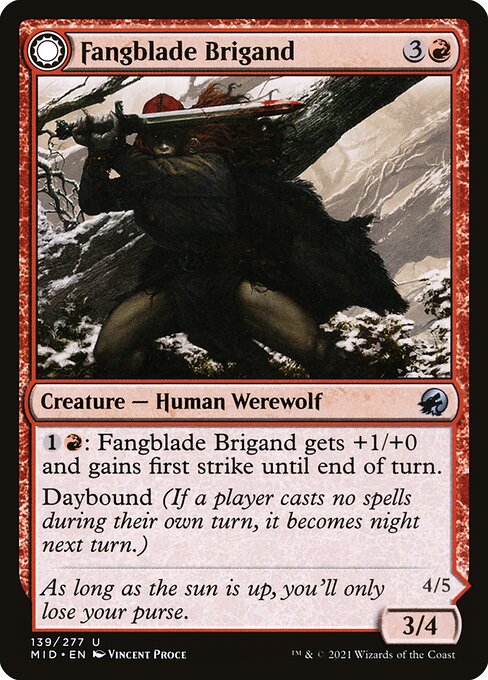 Fangblade Brigand // Fangblade Eviscerator (139) [Innistrad: Midnight Hunt]