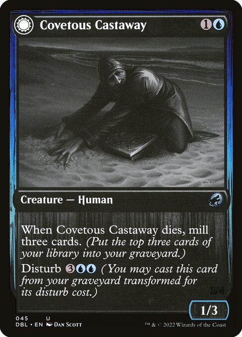 Covetous Castaway // Ghostly Castigator (45) [Innistrad: Double Feature]