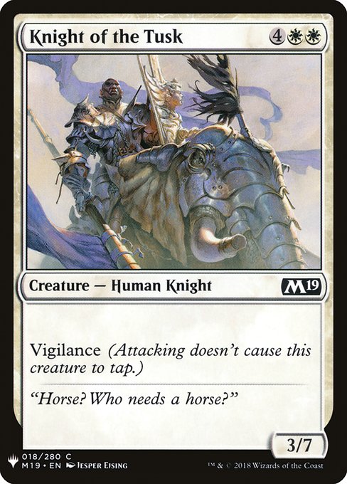 Knight of the Tusk (M19-18) [The List]