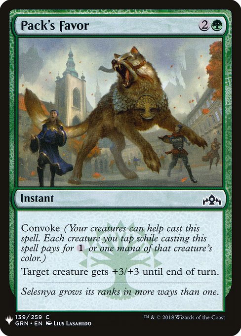 Pack's Favor (GRN-139) [The List]