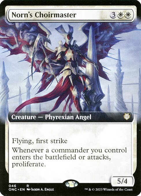 Norn's Choirmaster (46) [Phyrexia: All Will Be One Commander] [Extended Art]