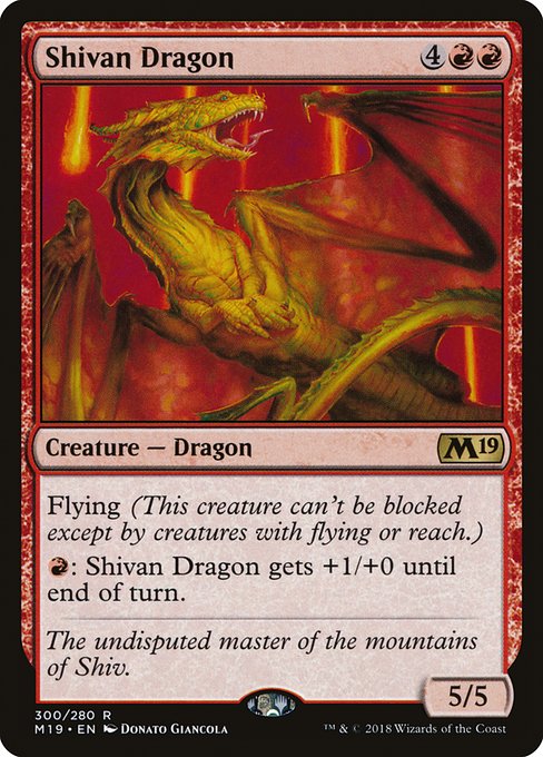 Shivan Dragon (300) [Core Set 2019]