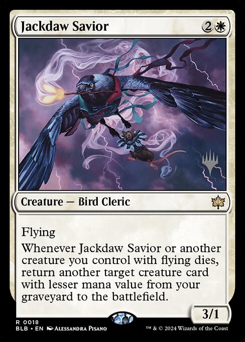 Jackdaw Savior (18p) [Bloomburrow Promos]