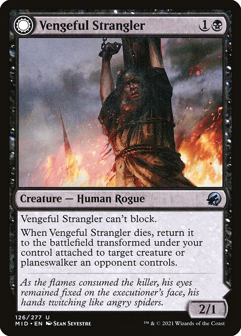 Vengeful Strangler // Strangling Grasp (126) [Innistrad: Midnight Hunt]