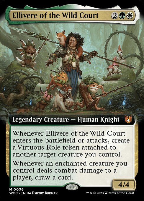 Ellivere of the Wild Court (36) [Wilds of Eldraine Commander] [Extended Art]
