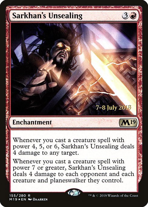 Sarkhan's Unsealing (155s) [Core Set 2019 Promos]
