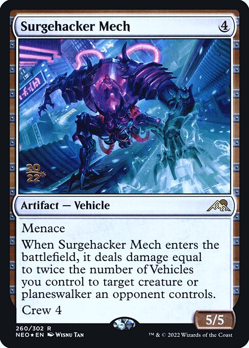 Surgehacker Mech (260s) [Kamigawa: Neon Dynasty Promos]