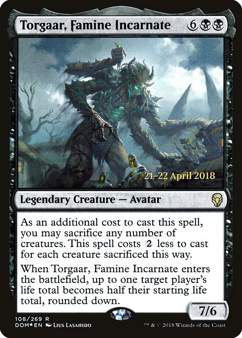 Torgaar, Famine Incarnate (108s) [Dominaria Promos]
