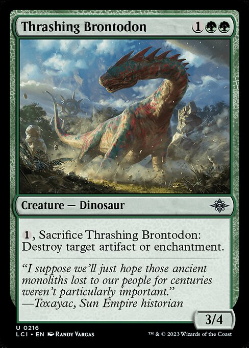 Thrashing Brontodon (216) [The Lost Caverns of Ixalan]
