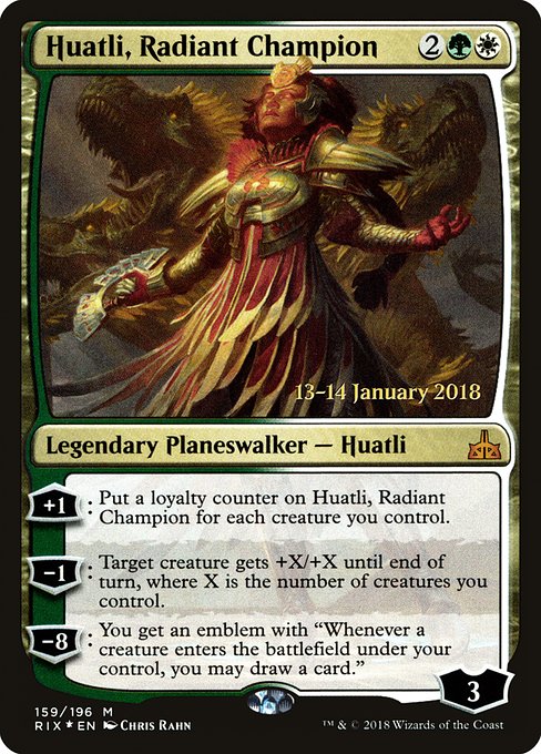 Huatli, Radiant Champion (159s) [Rivals of Ixalan Promos]