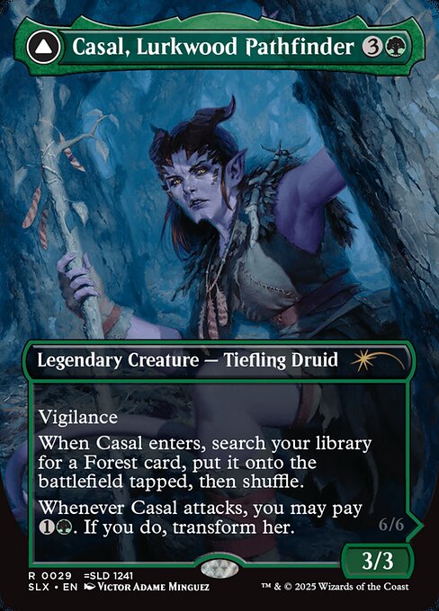 Casal, Lurkwood Pathfinder // Casal, Pathbreaker Owlbear (29) [Universes Within]