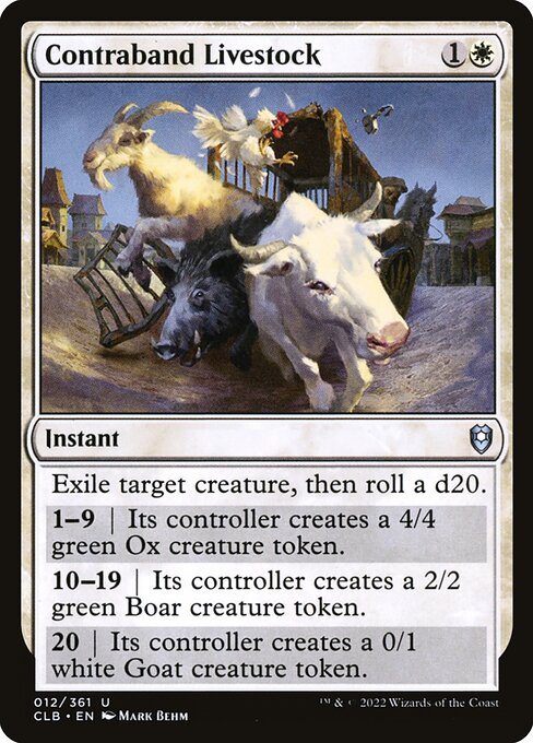 Contraband Livestock (12) [Commander Legends: Battle for Baldur's Gate]