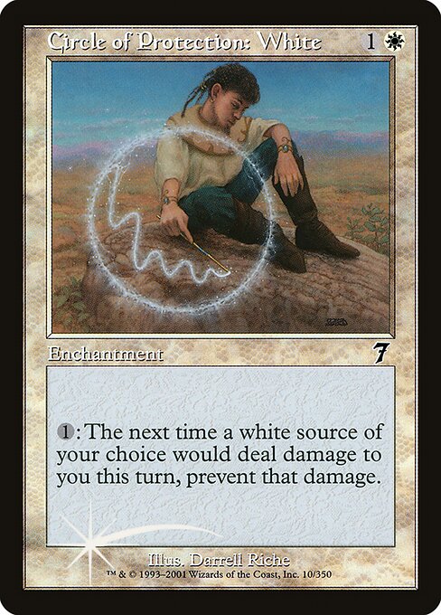 Circle of Protection: White (10★) [Seventh Edition]