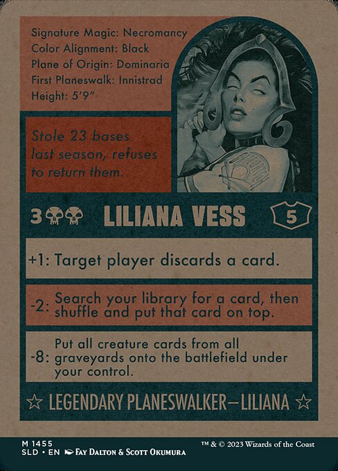 Liliana Vess // Liliana Vess (1455) [Secret Lair Drop] [Full Art, Borderless] Reverse