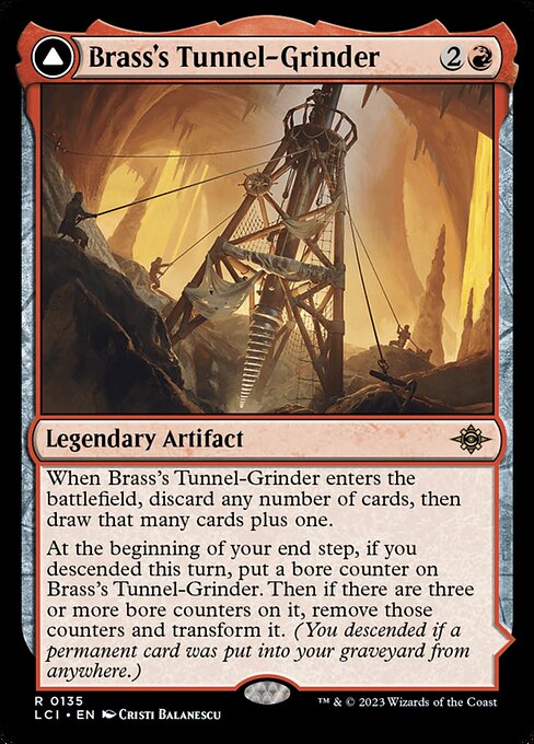 Brass's Tunnel-Grinder // Tecutlan, the Searing Rift (135) [The Lost Caverns of Ixalan]