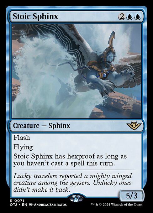 Stoic Sphinx (71p) [Outlaws of Thunder Junction Promos]