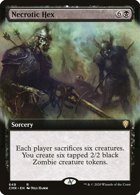 Necrotic Hex (649) [Commander Legends] [Extended Art]