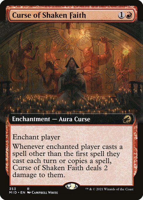 Curse of Shaken Faith (353) [Innistrad: Midnight Hunt] [Extended Art]
