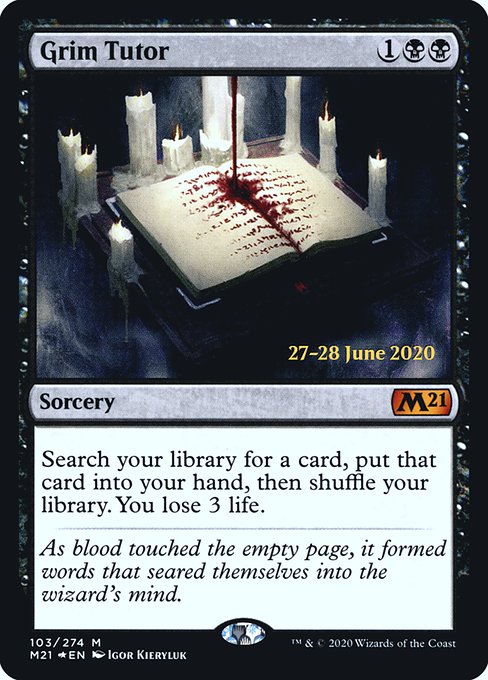 Grim Tutor (103s) [Core Set 2021 Promos]