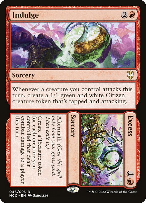 Indulge // Excess (46) [New Capenna Commander]