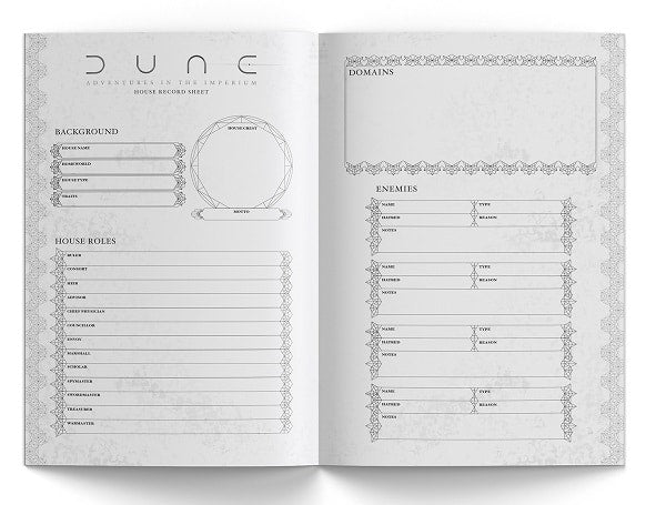 Dune RPG Player's Journal image 1