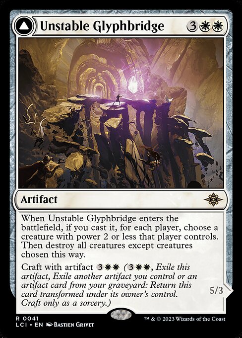 Unstable Glyphbridge // Sandswirl Wanderglyph (41) [The Lost Caverns of Ixalan]