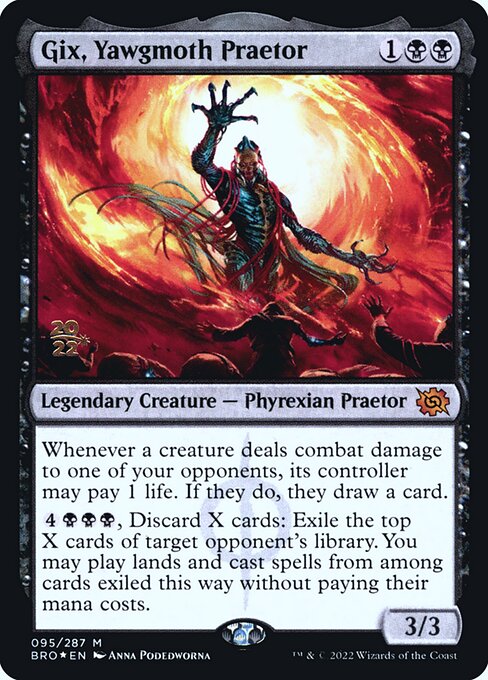 Gix, Yawgmoth Praetor (95s) [The Brothers' War Promos]