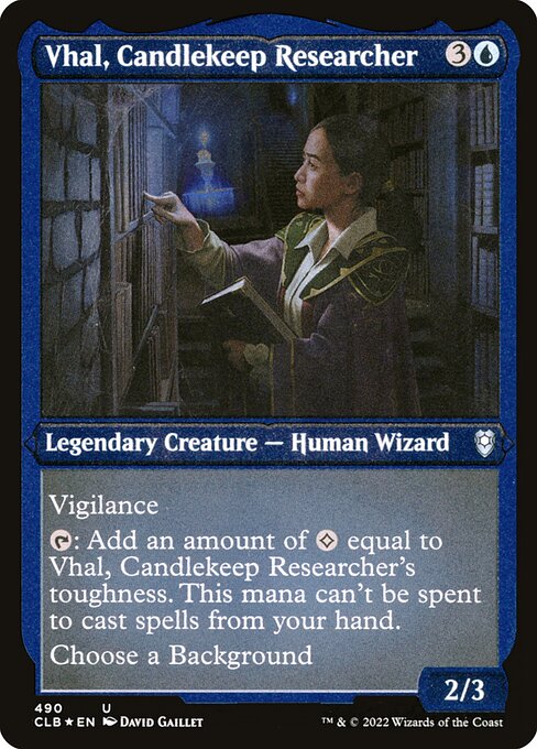 Vhal, Candlekeep Researcher (490) [Commander Legends: Battle for Baldur's Gate]