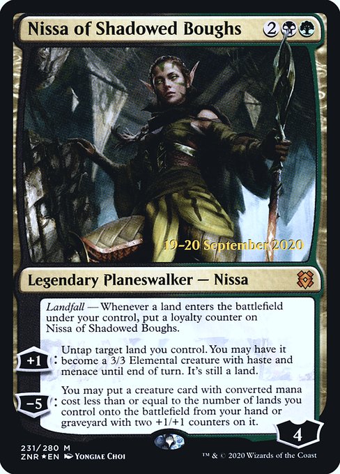 Nissa of Shadowed Boughs (231s) [Zendikar Rising Promos]