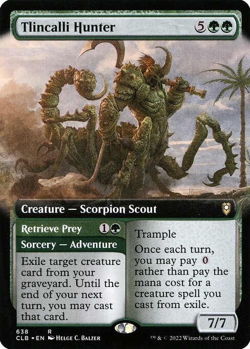 Tlincalli Hunter // Retrieve Prey (638) [Commander Legends: Battle for Baldur's Gate] [Extended Art]