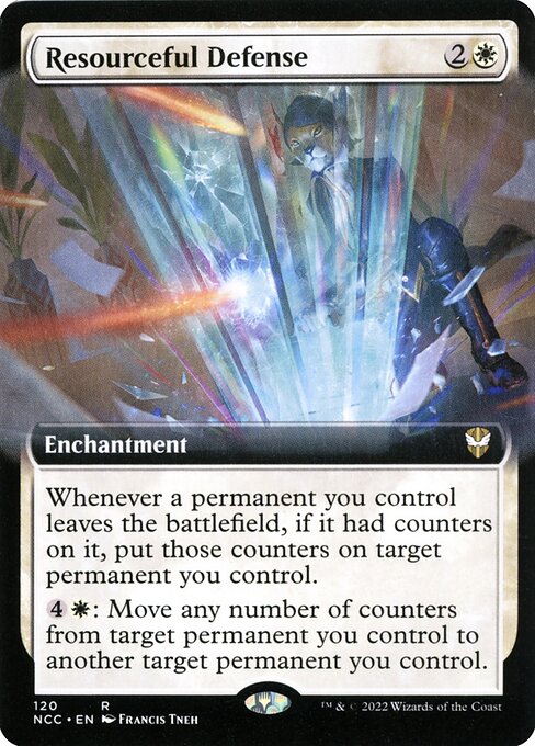 Resourceful Defense (120) [New Capenna Commander] [Extended Art]