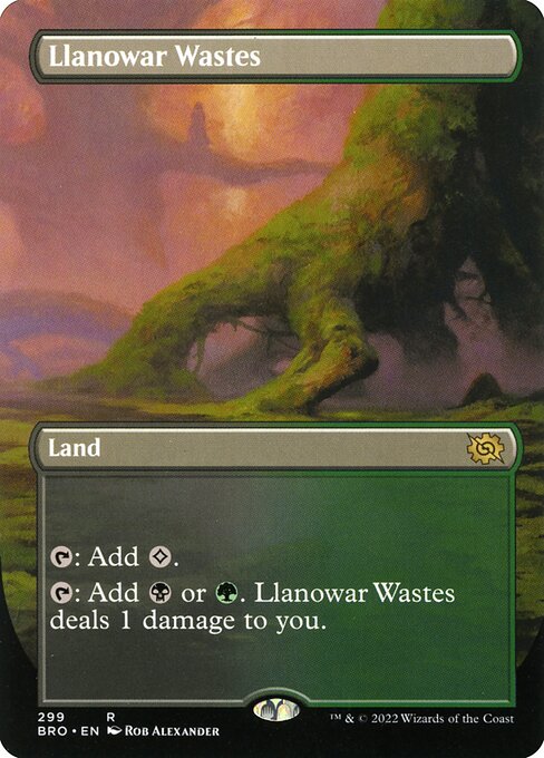 Llanowar Wastes (299) [The Brothers' War] [Borderless]