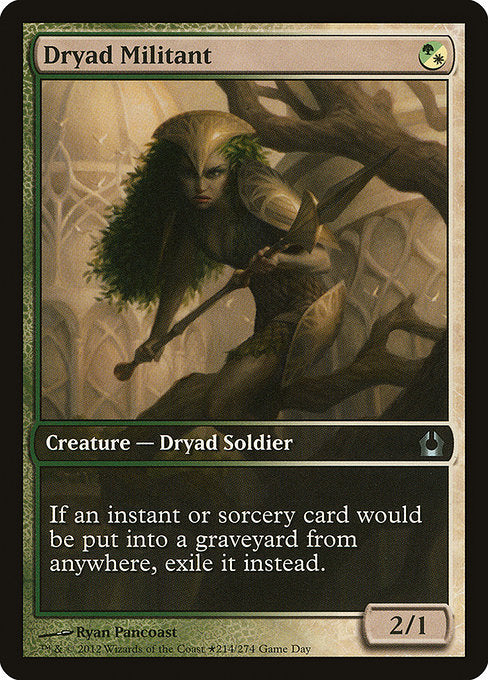Dryad Militant (214) [Return to Ravnica Promos]