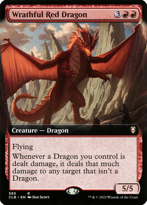 Wrathful Red Dragon (585) [Commander Legends: Battle for Baldur's Gate] [Extended Art]