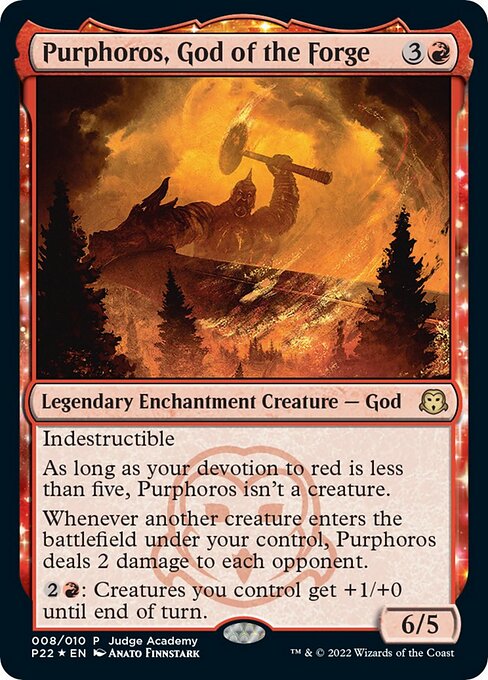 Purphoros, God of the Forge (8) [Judge Gift Cards 2022]