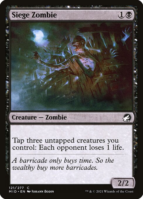 Siege Zombie (121) [Innistrad: Midnight Hunt]