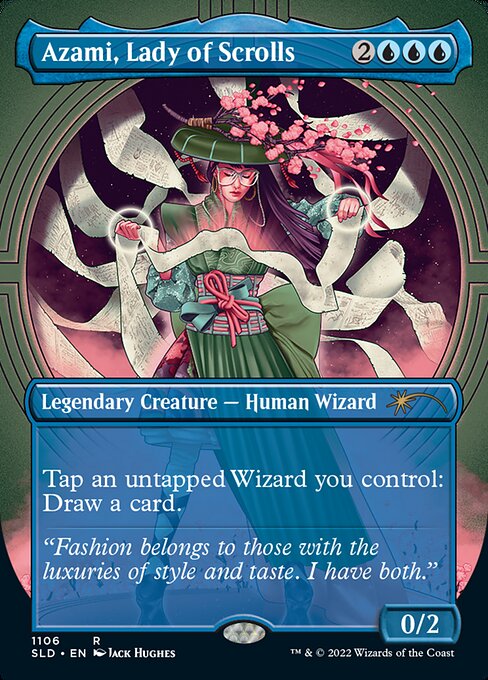 Azami, Lady of Scrolls (1106) [Secret Lair Drop] [Borderless]