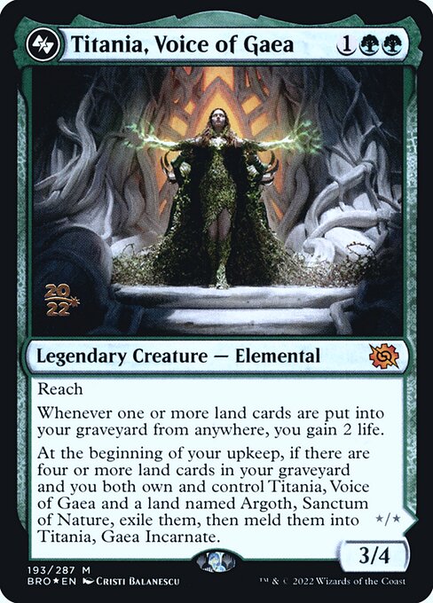 Titania, Voice of Gaea (193s) [The Brothers' War Promos]