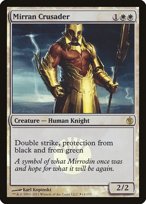 Mirran Crusader (14★) [Mirrodin Besieged Promos]