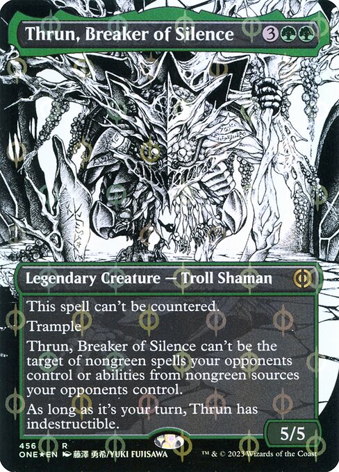 Thrun, Breaker of Silence (456) [Phyrexia: All Will Be One] [Showcase, Borderless]