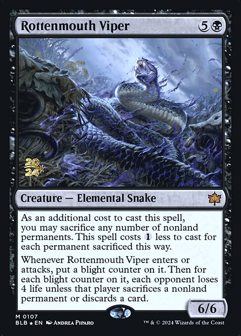 Rottenmouth Viper (107s) [Bloomburrow Promos]