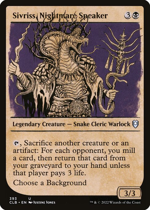 Sivriss, Nightmare Speaker (393) [Commander Legends: Battle for Baldur's Gate] [Showcase]