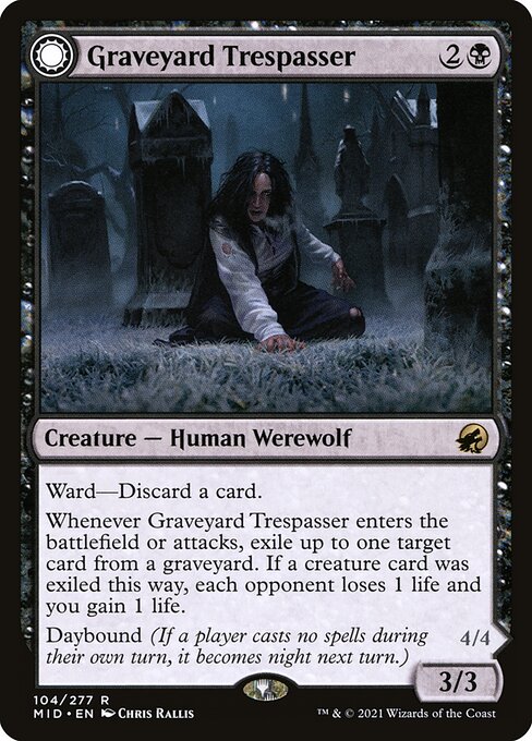 Graveyard Trespasser // Graveyard Glutton (104) [Innistrad: Midnight Hunt]