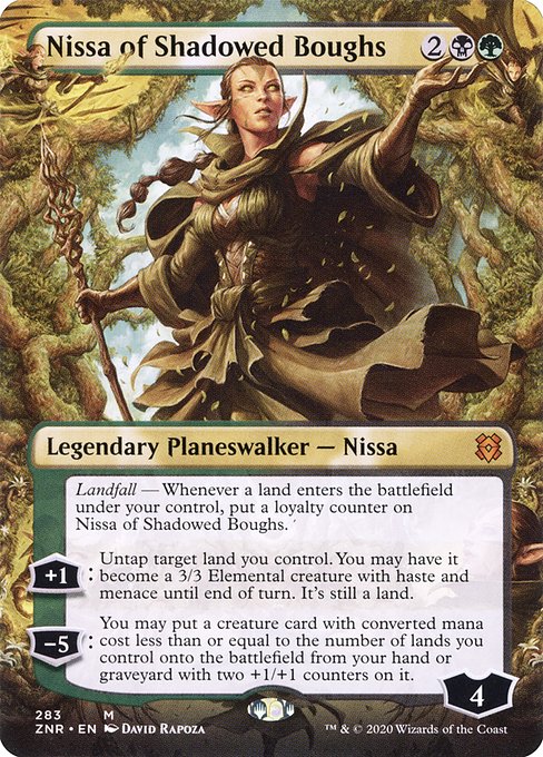 Nissa of Shadowed Boughs (283) [Zendikar Rising] [Borderless]