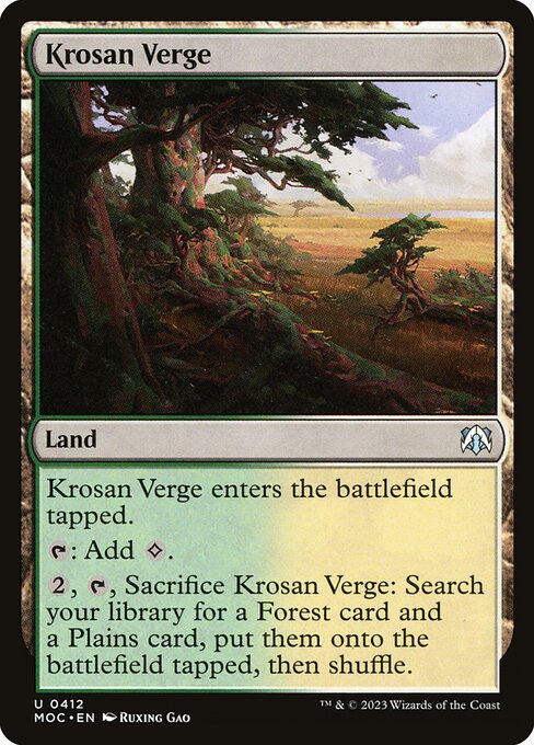 Krosan Verge (412) [March of the Machine Commander]
