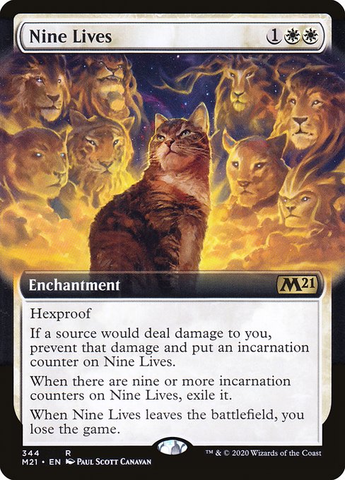 Nine Lives (344) [Core Set 2021] [Extended Art]
