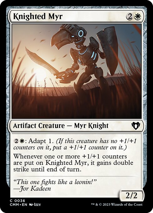Knighted Myr (36) [Commander Masters]