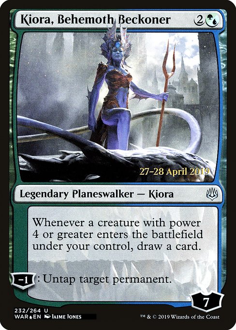 Kiora, Behemoth Beckoner (232s) [War of the Spark Promos]