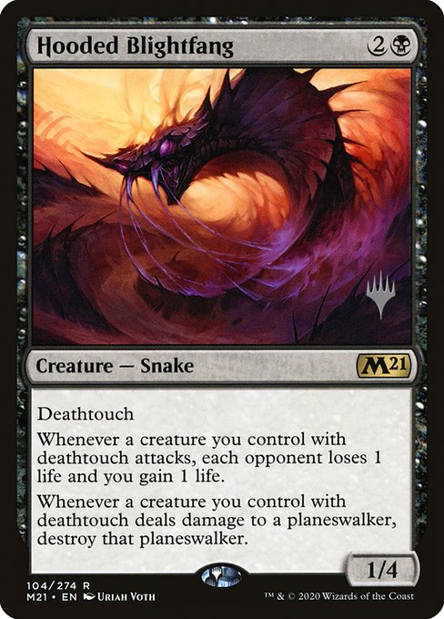 Hooded Blightfang (104p) [Core Set 2021 Promos]
